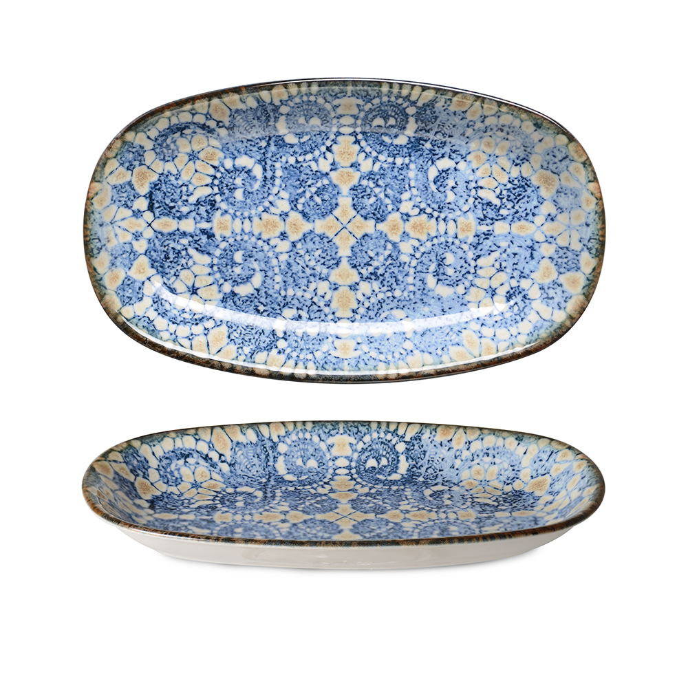 Valencia Bluet Oval Plate